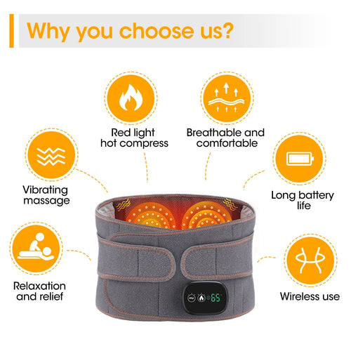 Heat Therapy Waist Massager Back Belt